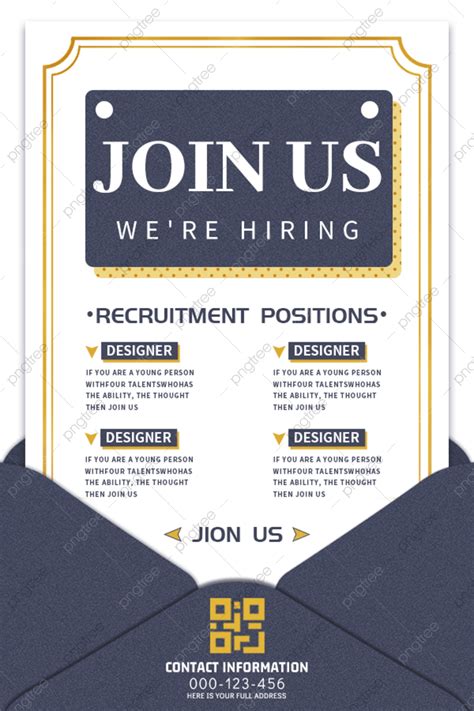 Simple Creative Recruitment Job Poster Template Download On Pngtree