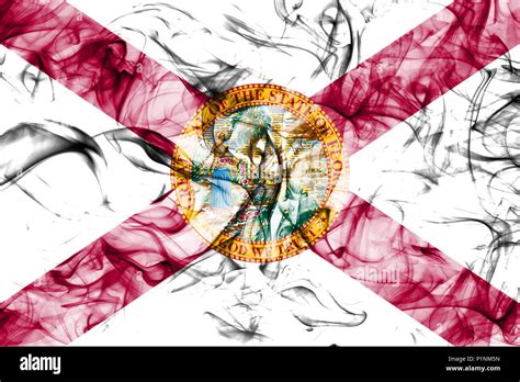 Florida State Smoke Flag United States Of America Stock Photo Alamy