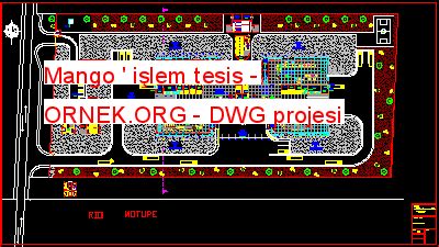 Proje Sitesi Mango işlem tesis Autocad Projesi