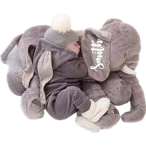 Amazon Personalized Giant Stuffed Elephant Pillow Doll Name