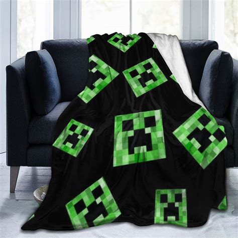 Minecraft Plush Throw Blanket Ultra Soft Throw Blanket Smooth Fuzzy