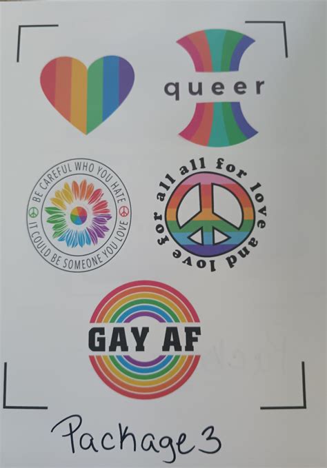 Lgbtq Queer Stickers Pride Sticker Pack Custom Gay Pride Etsy