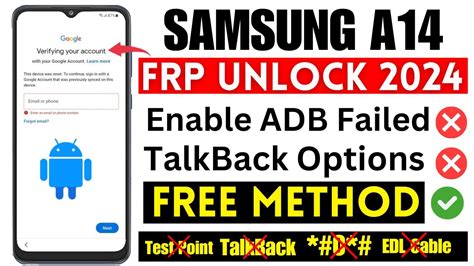 Samsung A14 Frp Bypass Unlock 2024 Galaxy A14 5g Unlock New Method Youtube