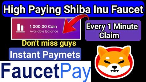 High Paying Shiba Inu Faucet Site Every Minute Claim Unlimited