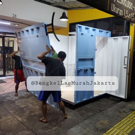 Jual BOOTH SEMI CONTAINER GEROBAK KONTAINER KNOCK DOWN 2X1 5X2