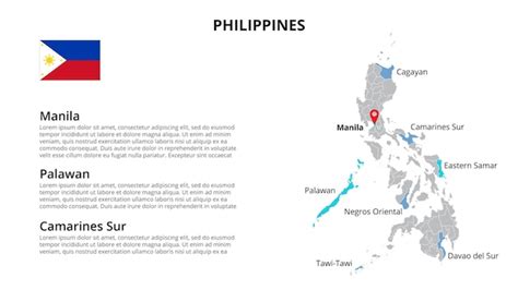 Premium Vector Philippines Vector Map Infographic Template Divided By