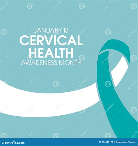 January Is Cervical Health Awareness Month Vector Stock Vector