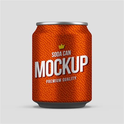 Premium Psd Realistic Soda Can Mockup