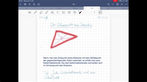 Der Schwerpunkt Eines Dreiecks Youtube