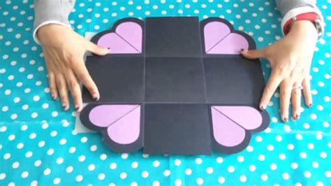 Diy Caja Explosiva Exploding Box Molde Base Scrapbook Youtube