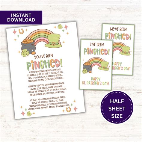 St Patrick S Day Printable Retro Groovy Leprechaun Gift Treats You