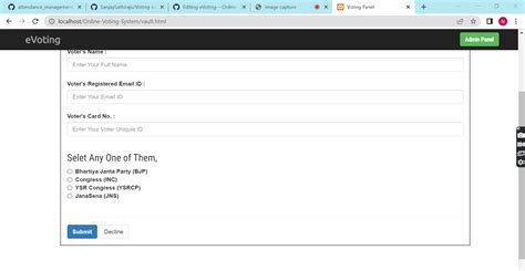 GitHub N01t EVoting Online Voting System Using Face Recognition