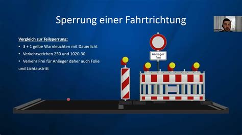 Sperrung Einer Fahrtrichtung Gem Rsa Baustellensicherung