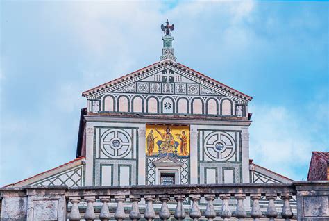 Fassade Der Kirche San Miniato Al Monte Bild Kaufen