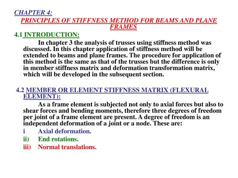 Ppt Chapter Principles Of Stiffness Method For Beams And Plane