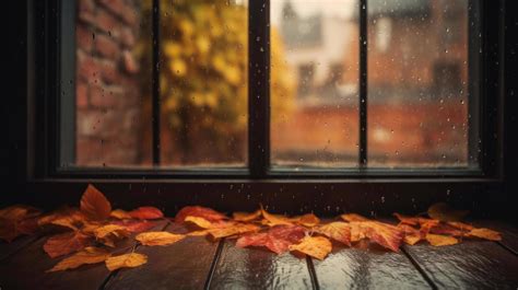 Autumn rainy background. Illustration 22336133 Stock Photo at Vecteezy