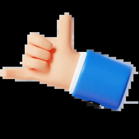 Call Me Hand Gesture 3D Icon download in PNG, OBJ or Blend format