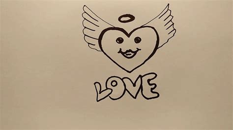 How To Draw A Heart With Wings And Crown Easy Drawing Tutorial Art