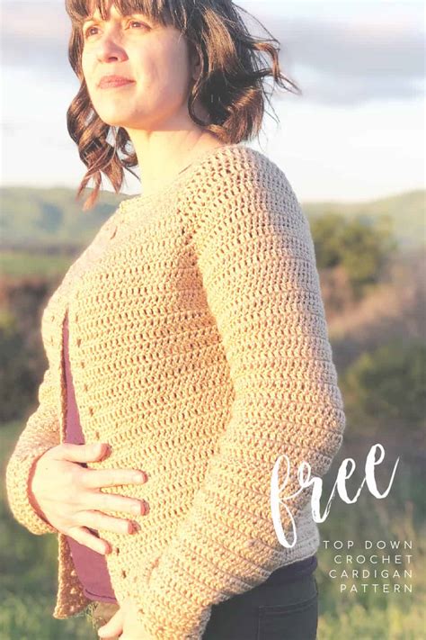 Easy Top Down Crochet Cardigan Pattern ChristaCoDesign