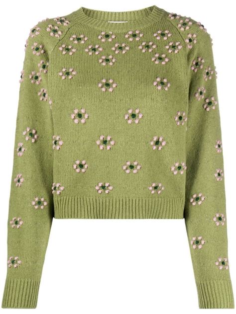 Kenzo Sweaters Green In 2024 Kenzo Clothing Kenzo Sweater Embroidered Wool