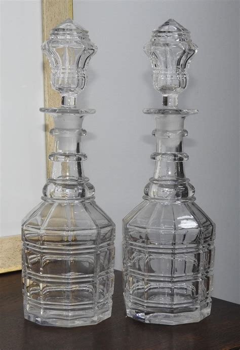 Lot Two Georgian Three Ring Decanters C1780 1820