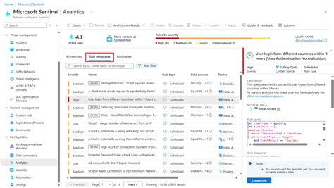 在 Microsoft Sentinel 中從範本建立排程的分析規則 Microsoft Learn