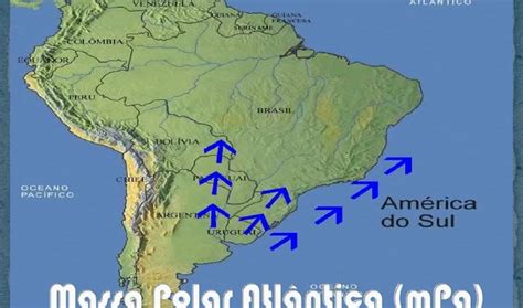 Massa Polar Atlântica mPa Uma das cinco massas de ar do Brasil