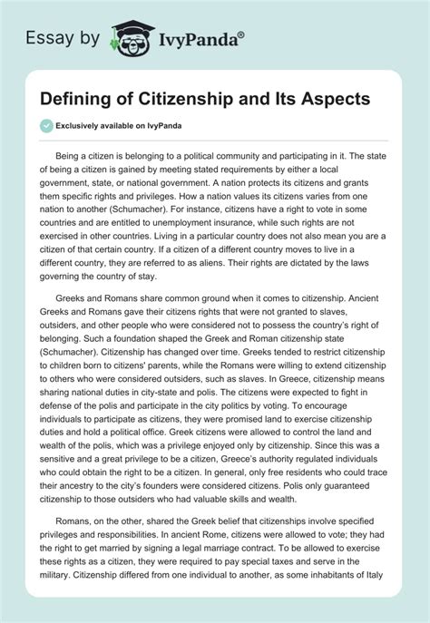 Citizenship Definition