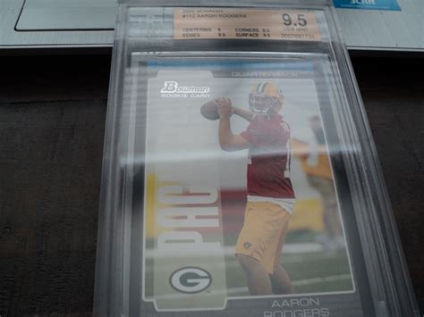 2005 Bowman Aaron Rodgers Rookie RC BGS 9 5 Packers Gem Mint HOF Nice