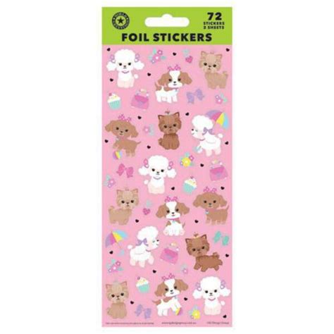 Artwrap Fsc Sticker Sheets Cute Pups Officeworks