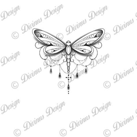 Dragonfly Tattoo Design and Stencil Instant Digital Download Tattoo Permit - Etsy