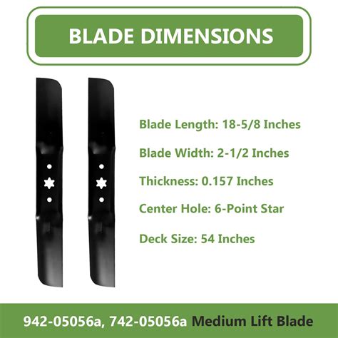 Pcs A Lawn Mower Medium Lift Blades Cut Replaces Oem