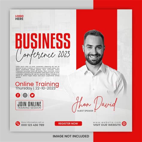 Premium PSD Webinar Business Conference Social Media Post Template