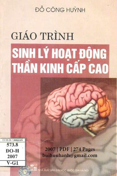 Giáo Trình Sinh Lý Hoạt Động Thần Kinh Cấp Cao NXB Đại Học Quốc Gia