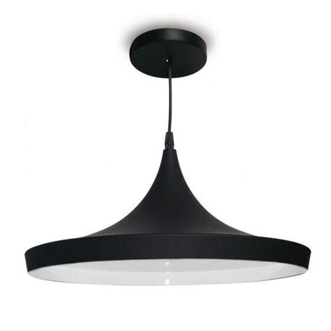 Pendente alumínio 1xE27 Preto Chapéu Chines Blumenau Lustre