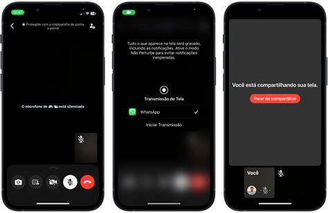 Como compartilhar a tela em uma chamada de vídeo no WhatsApp iPhone