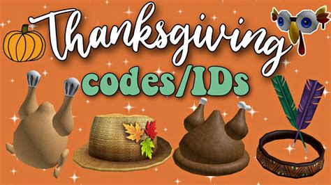 15 Thanksgiving Accessory Codes Ids For Brookhaven And Bloxburg 🎃🍂 ~new