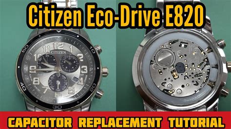 How To Replace Or Set Capacitor On Citizen E820 Eco Drive Watch