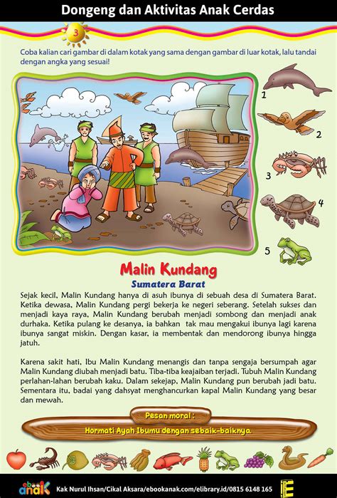 Malin Kundang Anak Yang Durhaka Cerita Rakyat Sumatera Barat Ebook Anak