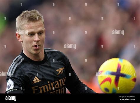 Birmingham Uk 18th Feb 2023 Oleksandr Zinchenko Of Arsenal Looks On