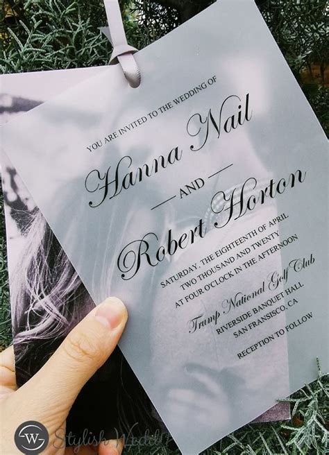 Translucent vellum overlay wedding Invitations at Stylish Wedd | Cricut ...