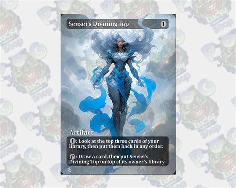 senseis divining top full art mtg proxy custom card holographic etsy