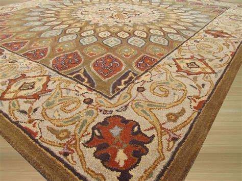 Hand Tufted Wool Brown Traditional Oriental Gombad Rug