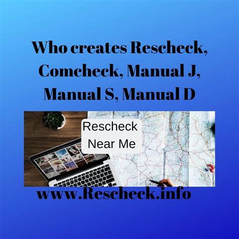 Who Creates Rescheck Comcheck Manual J Manual S Manual D 79