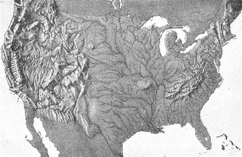 Contiguous United States Relief Map | Student Handouts