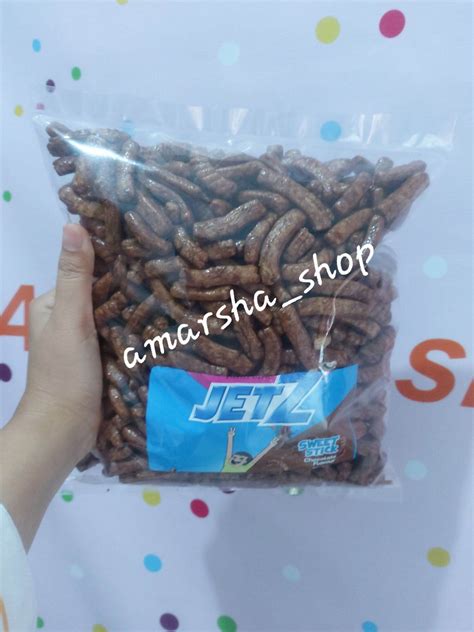 Chiki Jetz Coklat Snack Kiloan Cemilan Original Exp Panjang Aman