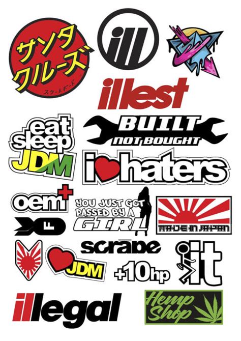 Universal STICKER PACK For Helmets decals Motorcycle,Cars and others STICKER VINYL FREE MACHINE ...