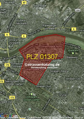 Postleitzahlgebiet 01307 - PLZ