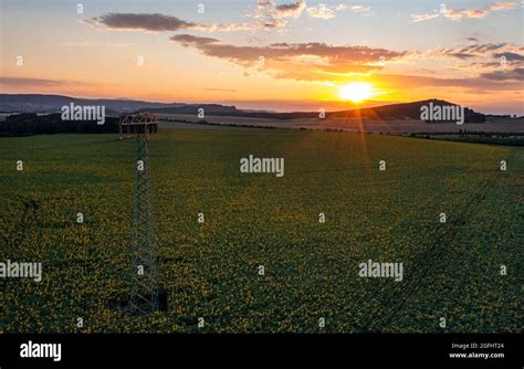 Sonnenblumenfeld Aus Der Luft Hi Res Stock Photography And Images Alamy