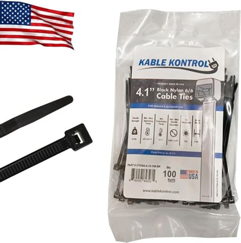 Amazon Kable Kontrol Made In USA Cable Zip Ties 100 Pcs 4 Inch